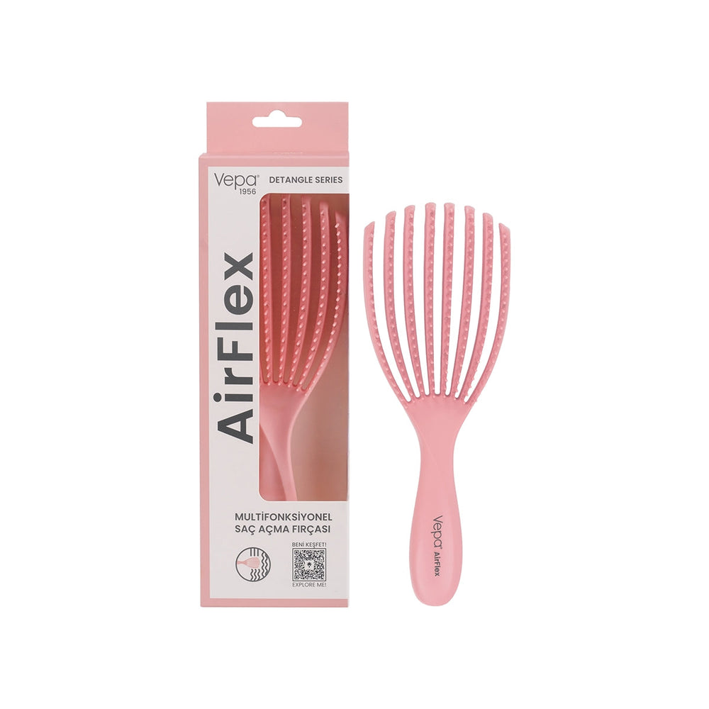Vepa Airflex Hair Brush Flexible Pink Design 1 Count