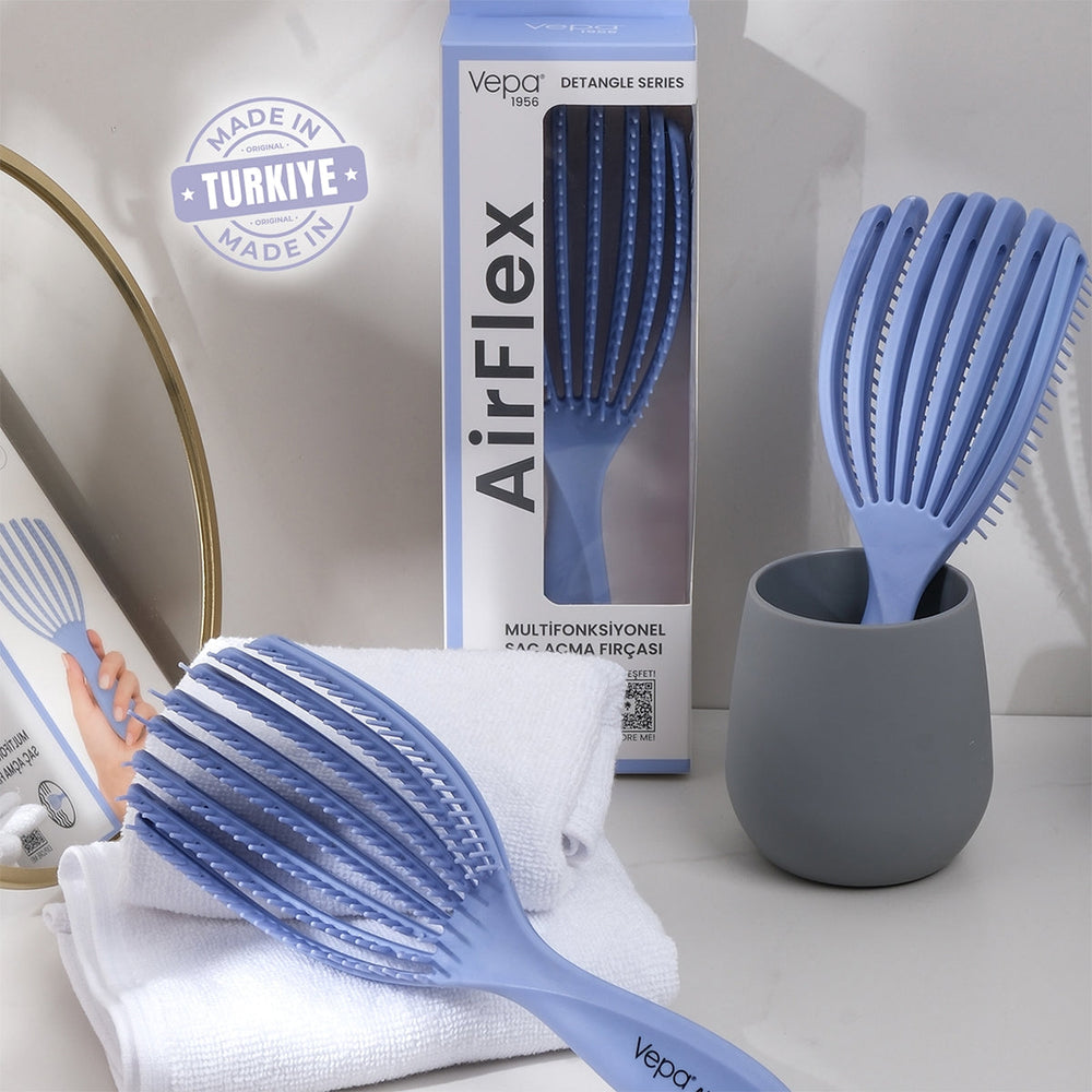 Vepa Airflex Hair Brush Lilac for Smooth Detangling 1 Piece