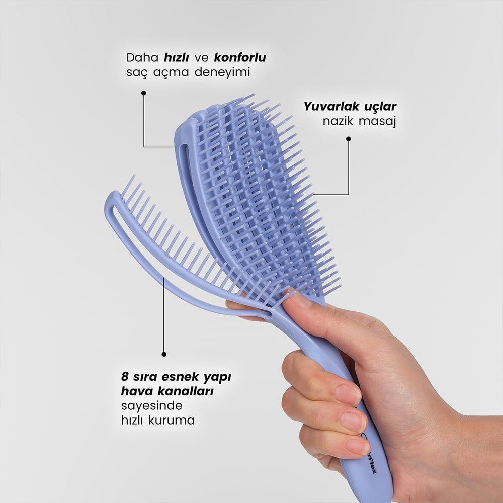 Vepa Airflex Hair Brush Lilac for Smooth Detangling 1 Piece