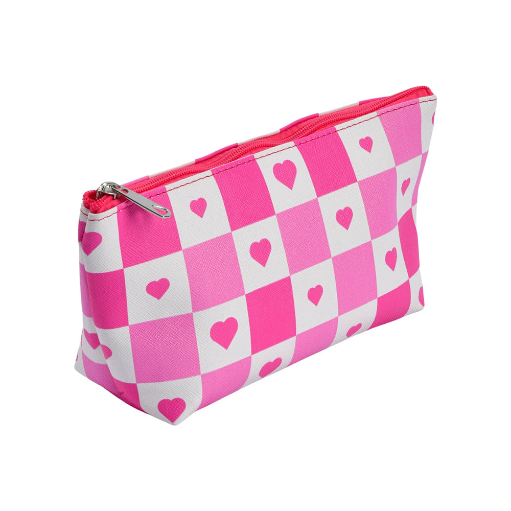 Beauty House Heart Print Makeup Bag for Travel Organization