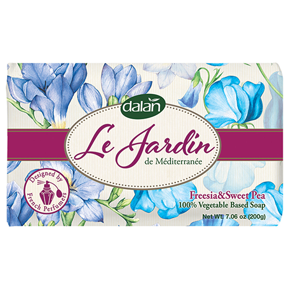 Dalan Le Jardin Freesia & Sweet Pea Soap 7oz - Luxurious Fragrance | Natural Ingredients - Image #1