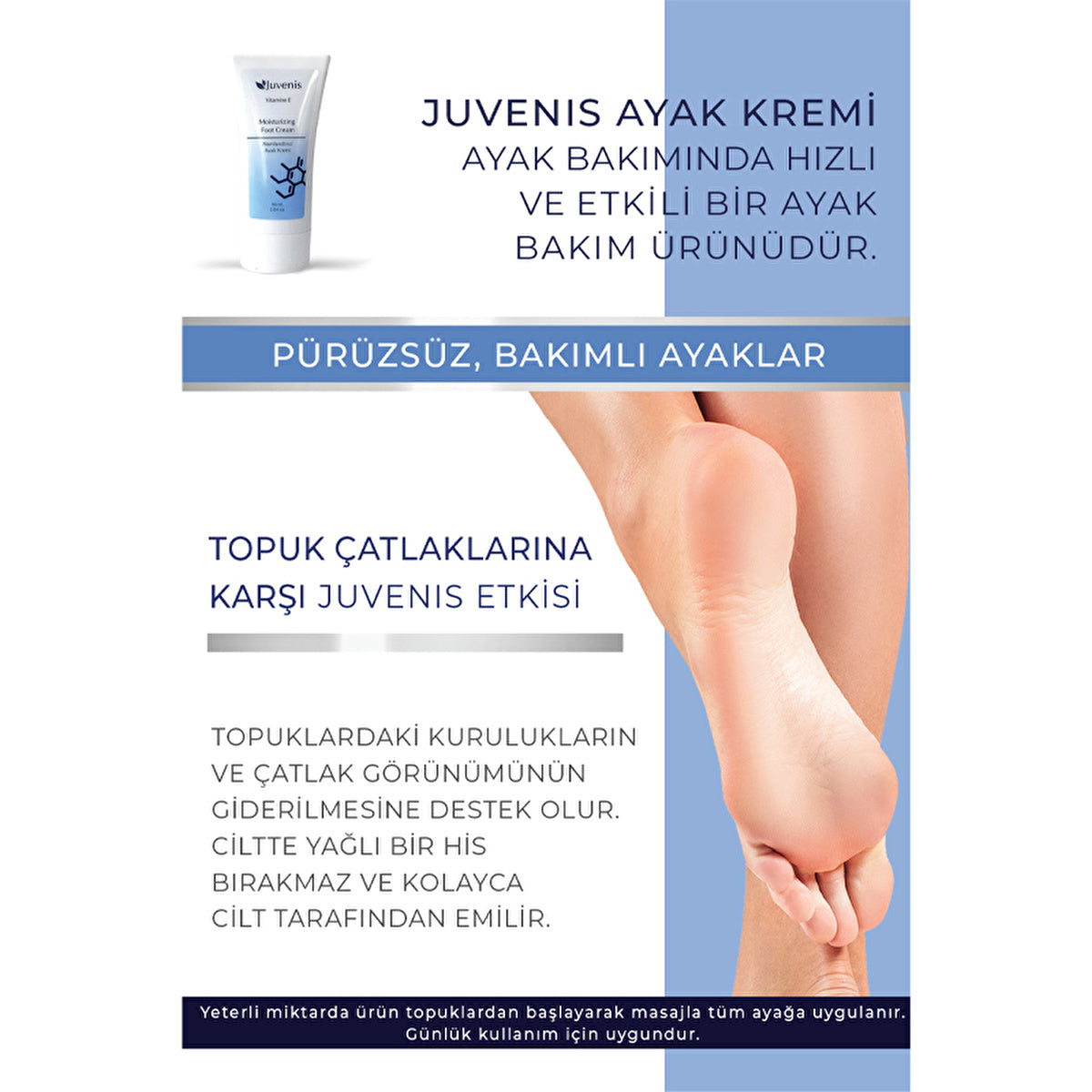 Juvenis Foot Cream 90ml - Moisturizing Formula | Dry Skin Relief