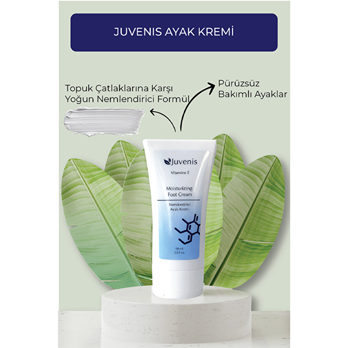 Juvenis Foot Cream 90ml - Moisturizing Formula | Dry Skin Relief