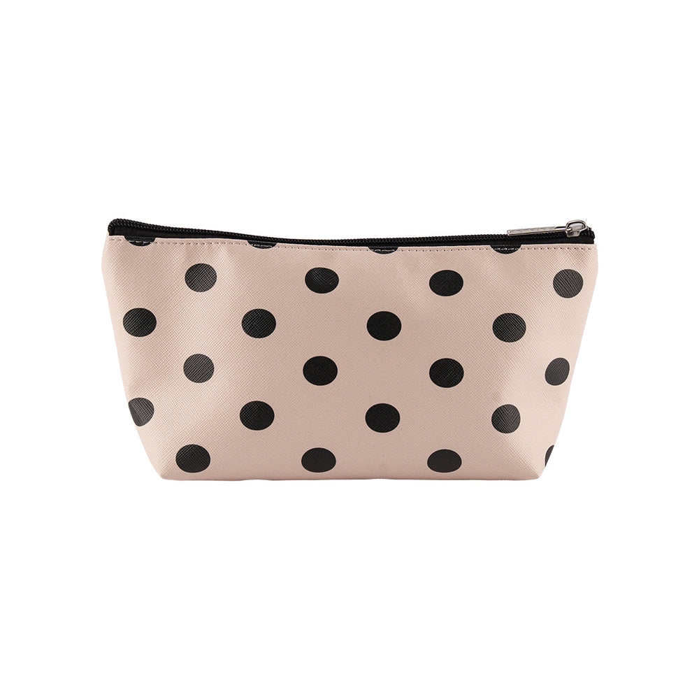 Beauty House Black Polka Dot Makeup Bag Stylish Travel Case