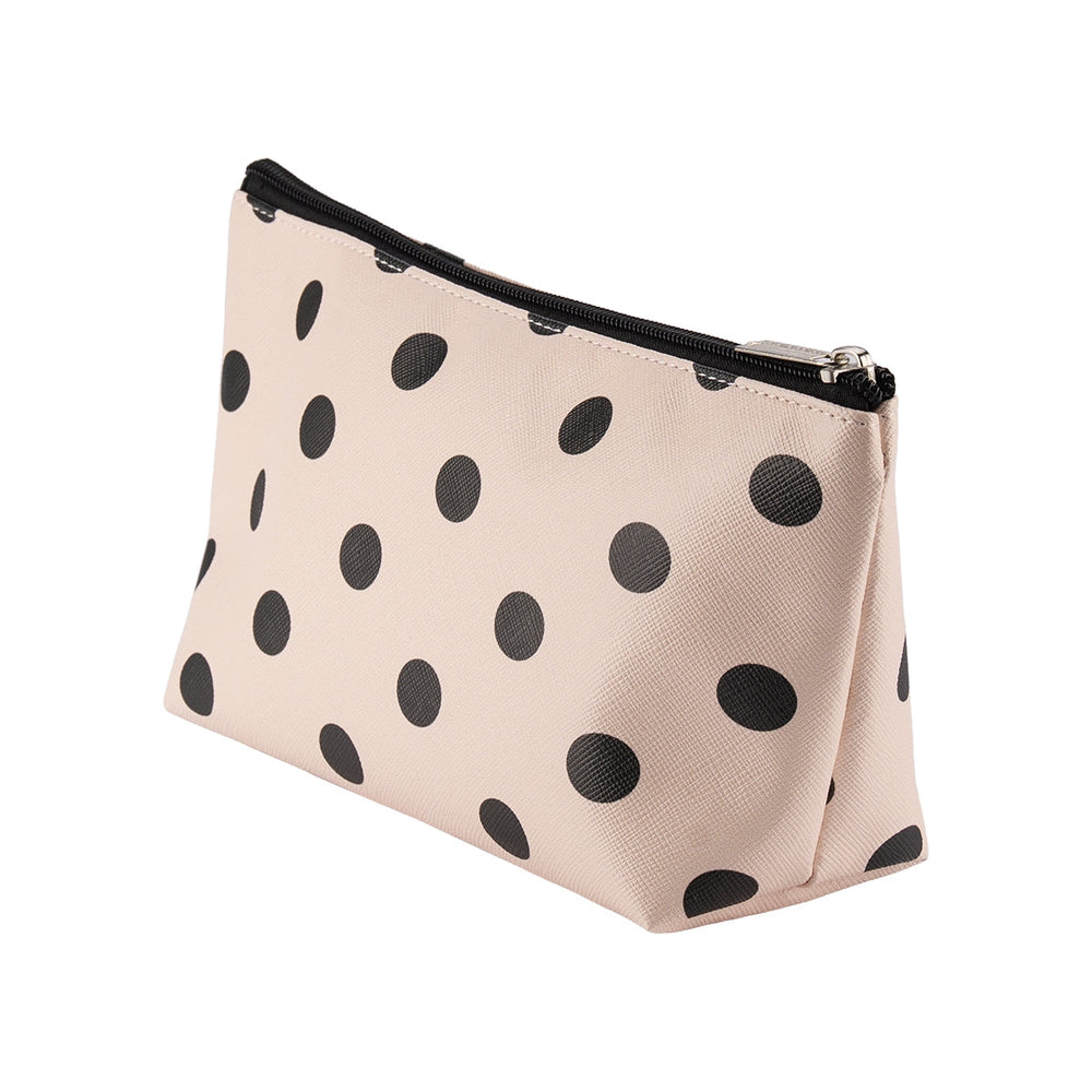 Beauty House Black Polka Dot Makeup Bag Stylish Travel Case