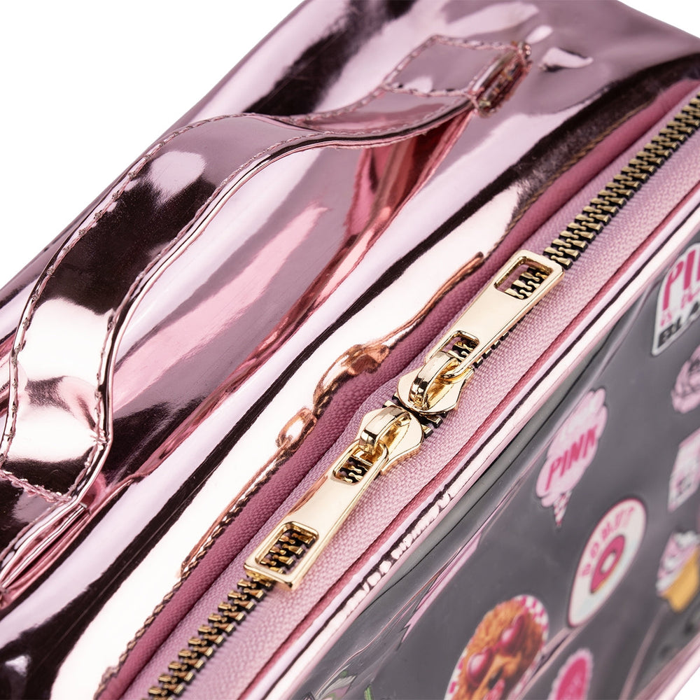 Beauty House Pink Transparent Large Makeup Bag