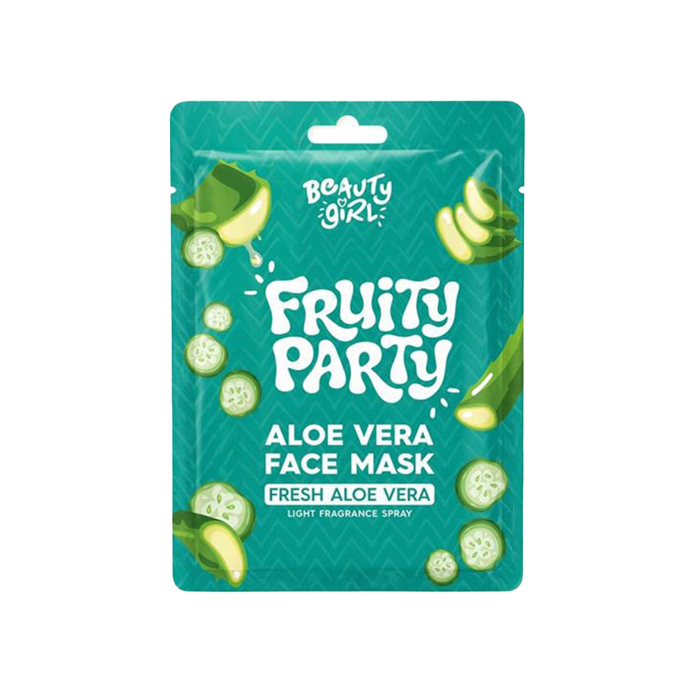 Beauty Girl Fruit Party Aloe Vera Face Mask Soothing Care 1 Sheet