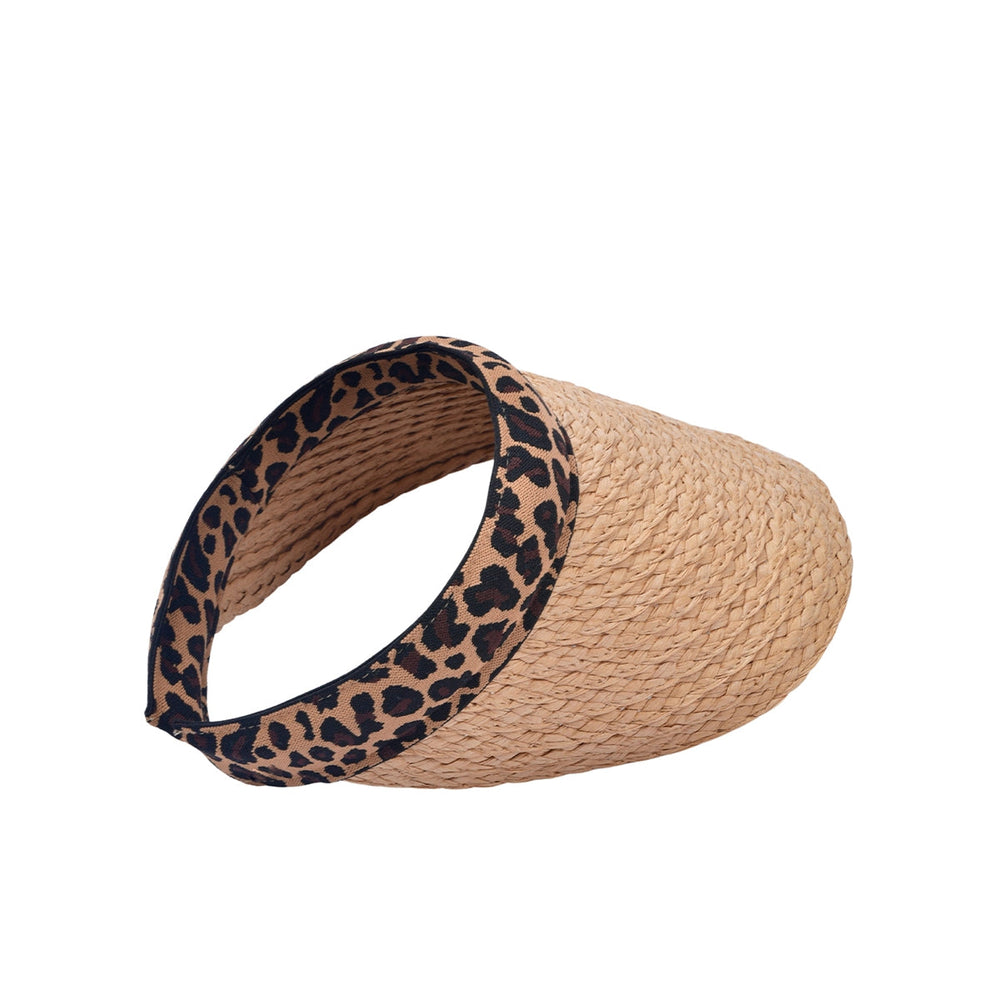 Beauty House Leopard Print Camel Visor Hat for Sun Protection