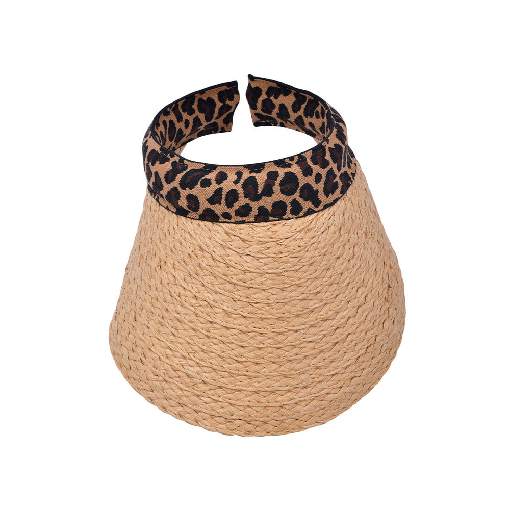 Beauty House Leopard Print Camel Visor Hat for Sun Protection
