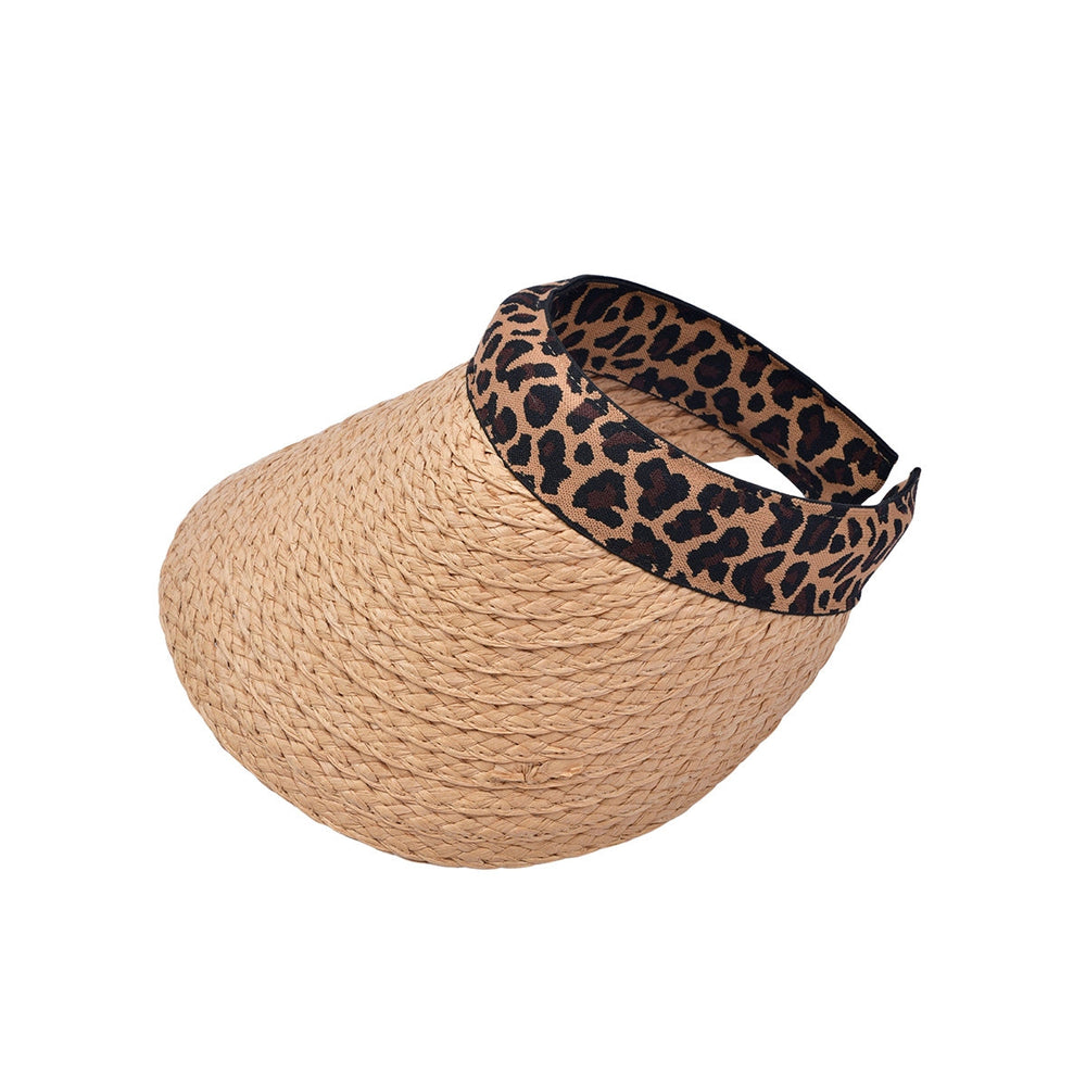 Beauty House Leopard Print Camel Visor Hat for Sun Protection