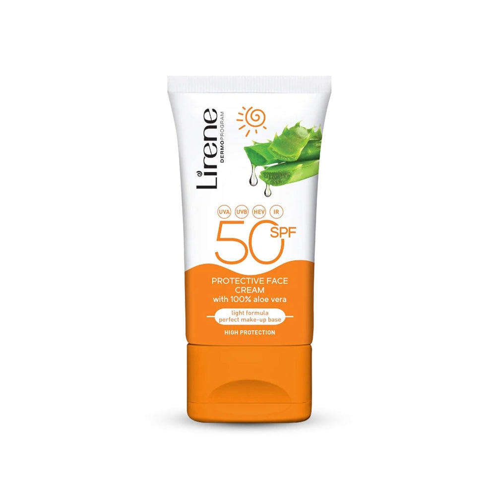 Lirene Aloe Vera SPF 50 Face Cream Sun Protection 50ml