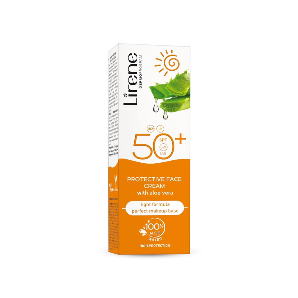 Lirene Aloe Vera SPF 50 Face Cream Sun Protection 50ml