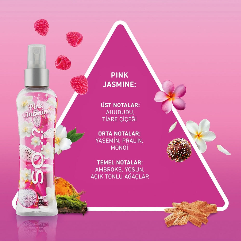 So? Pink Jasmine Body Mist Refreshing Floral Scent 100ml