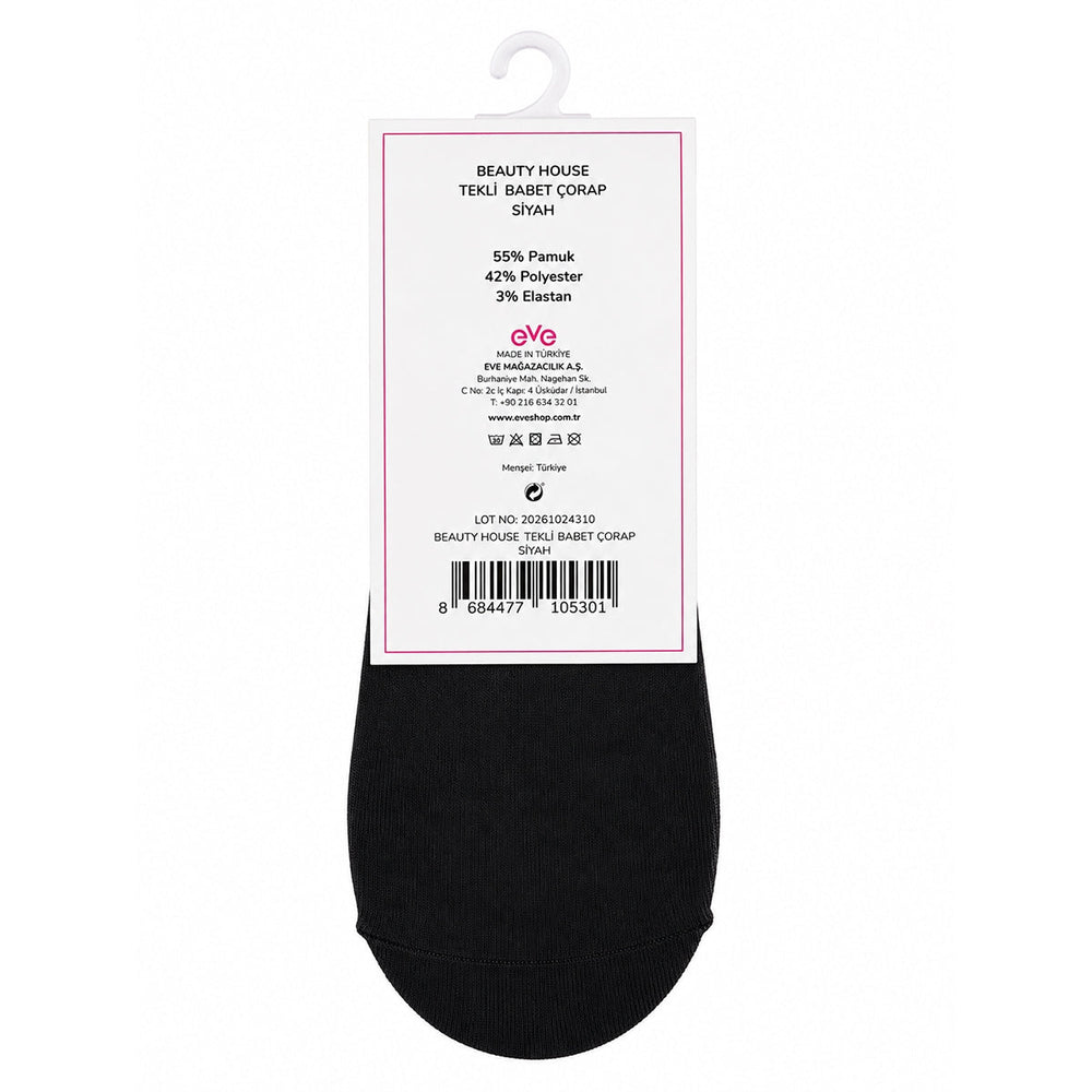 Beauty House Black No-Show Ballet Socks 1 Pair