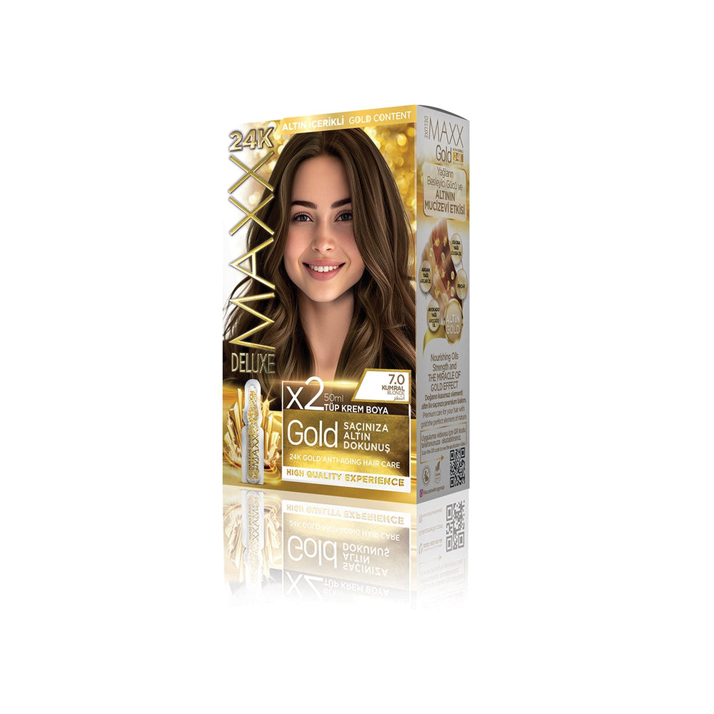 Maxx Deluxe Golden Hair Color 7.0 Medium Blonde 60ml