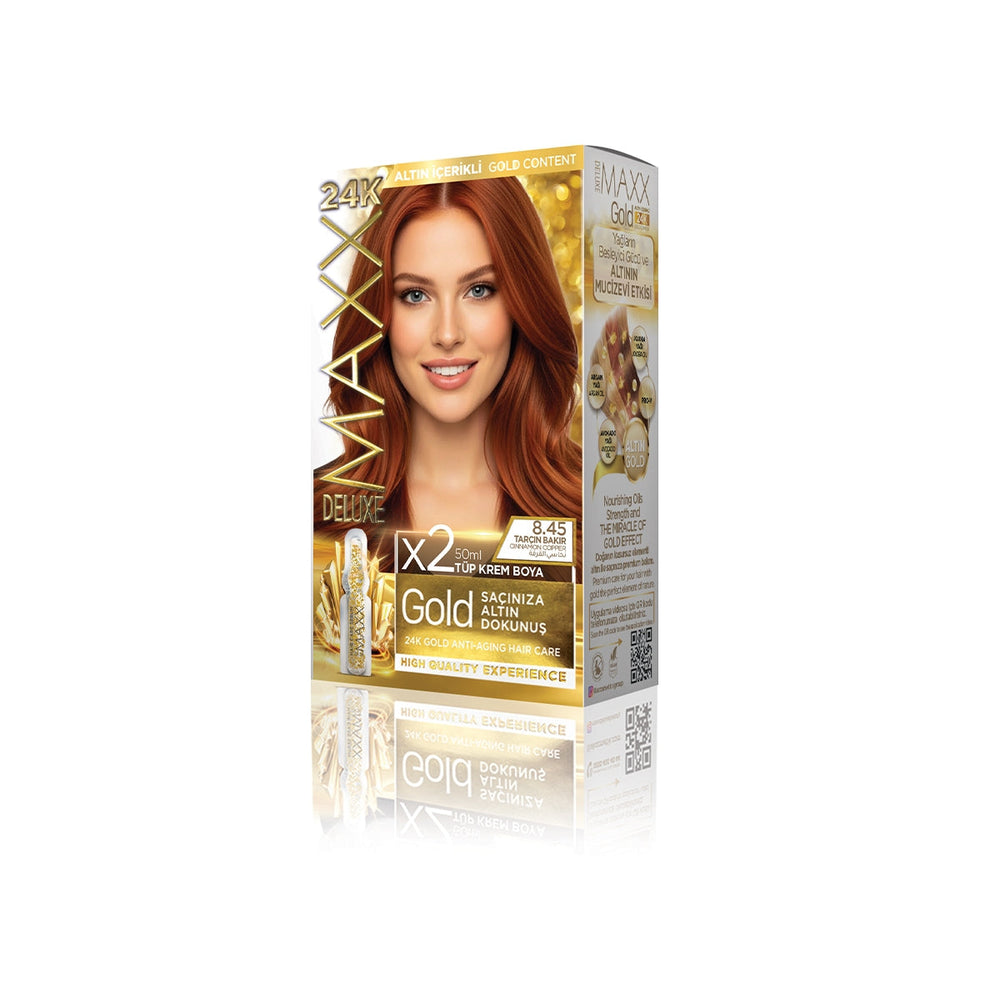 Maxx Deluxe Golden Hair Color Cinnamon Copper 8.45