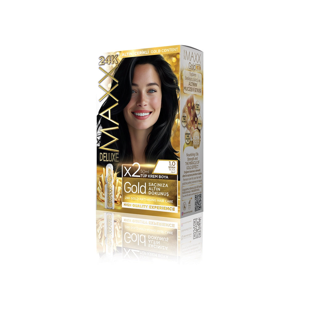 Maxx Deluxe Golden Beauty Hair Color 1.0 Black 60ml