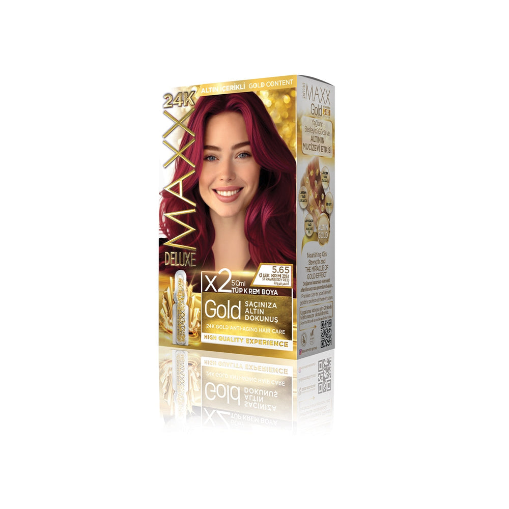 Maxx Deluxe Golden Hair Color 5.65 Strawberry Red