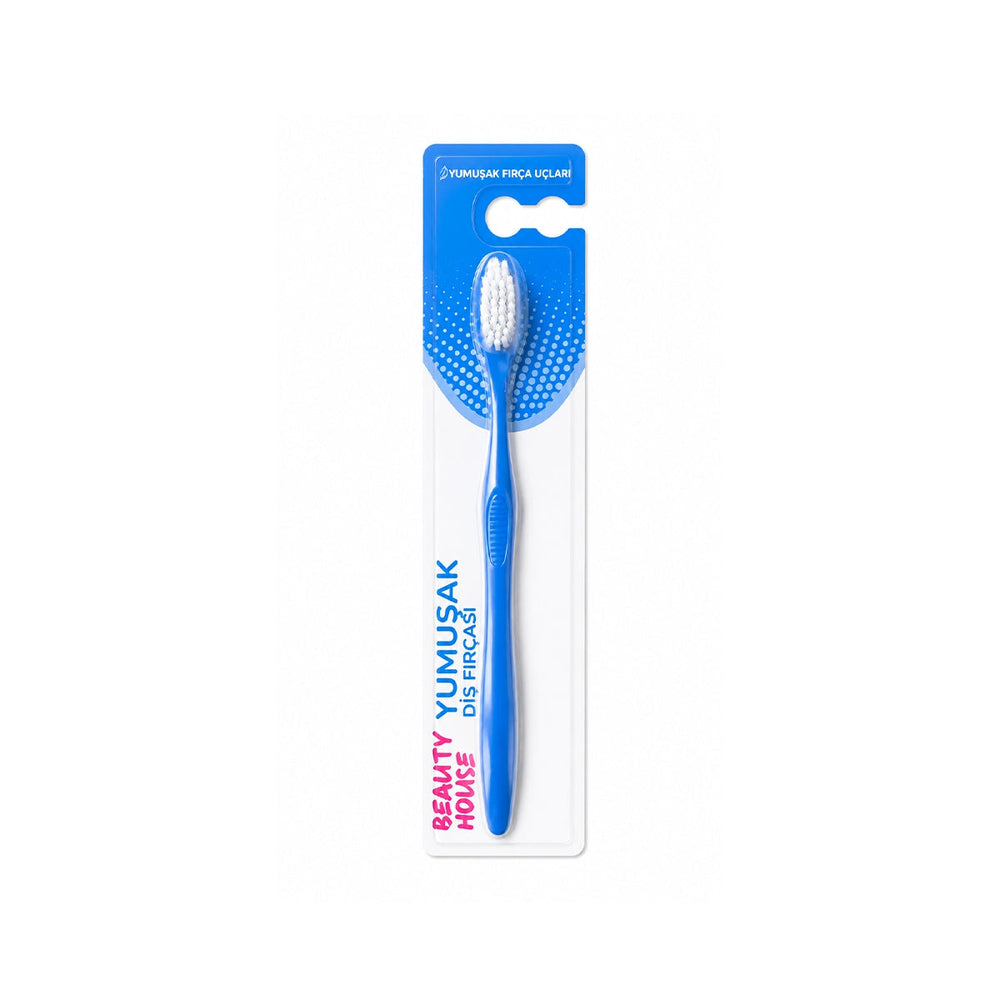 Beauty House Soft Bristle Toothbrush for Gentle Cleaning Blue