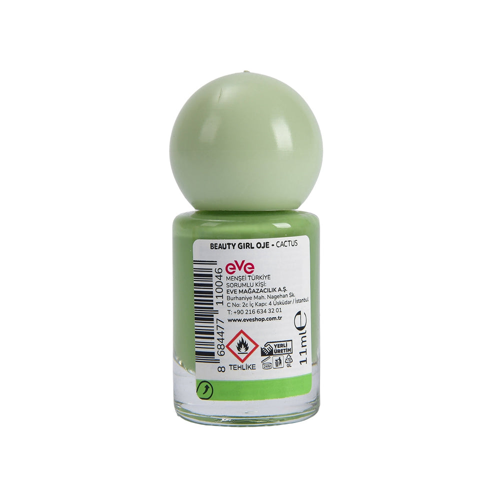 Beauty Girl Cactus Nail Polish Vibrant Summer Green 13ml