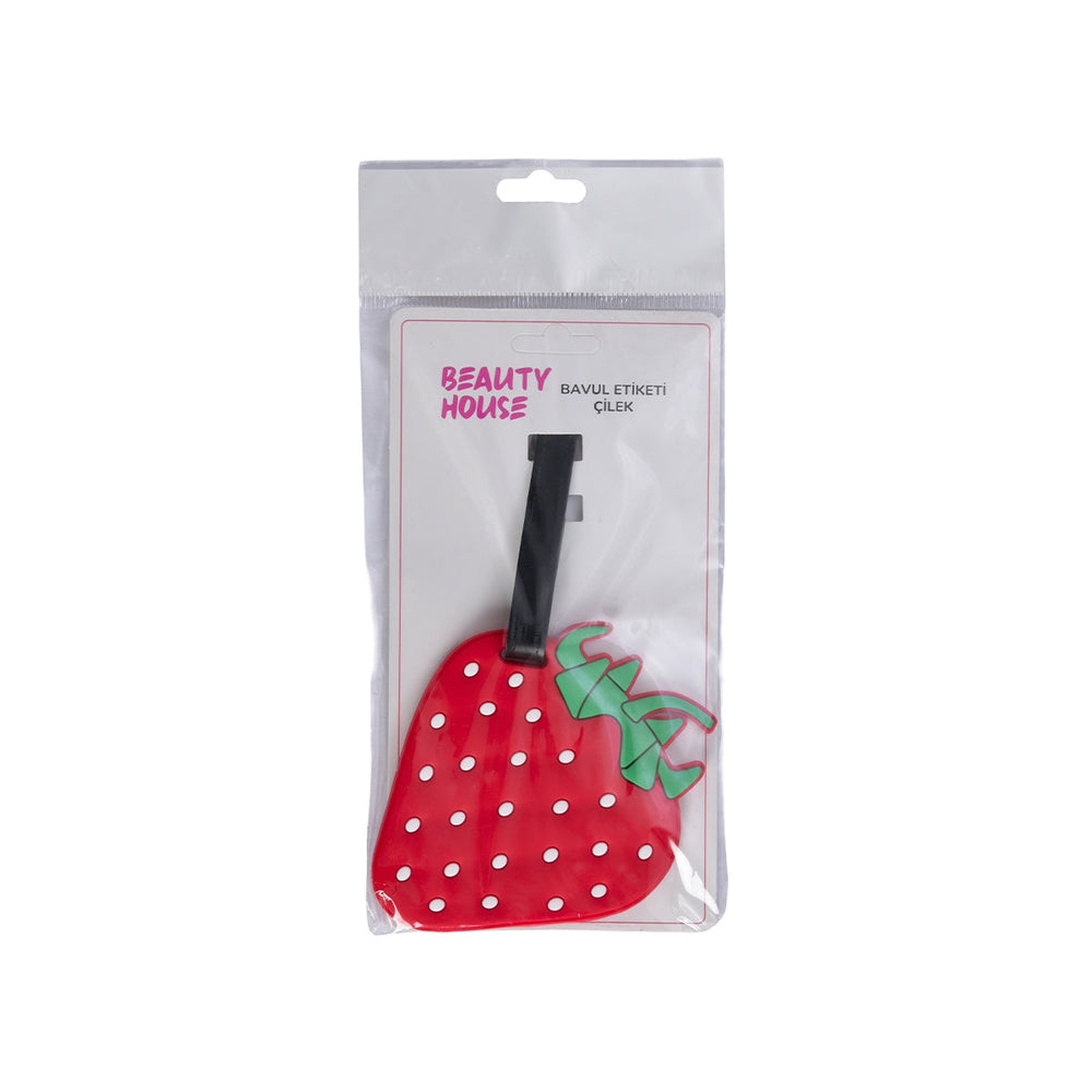 Beauty House Strawberry Suitcase Tag for Travel Identification
