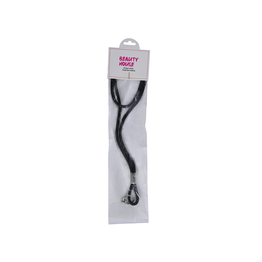 Beauty House Black Long Phone Strap for Hands-Free Carry