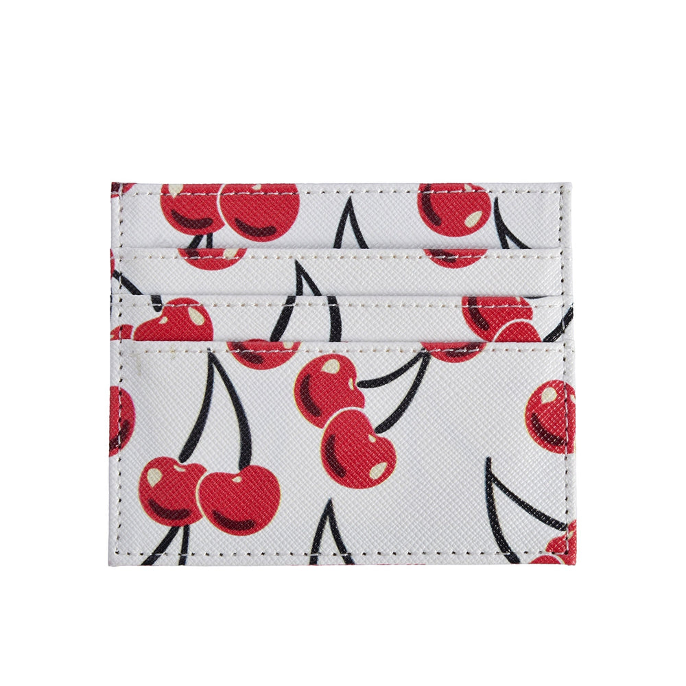Beauty House Cherry Print Card Holder Slim Wallet 1pc