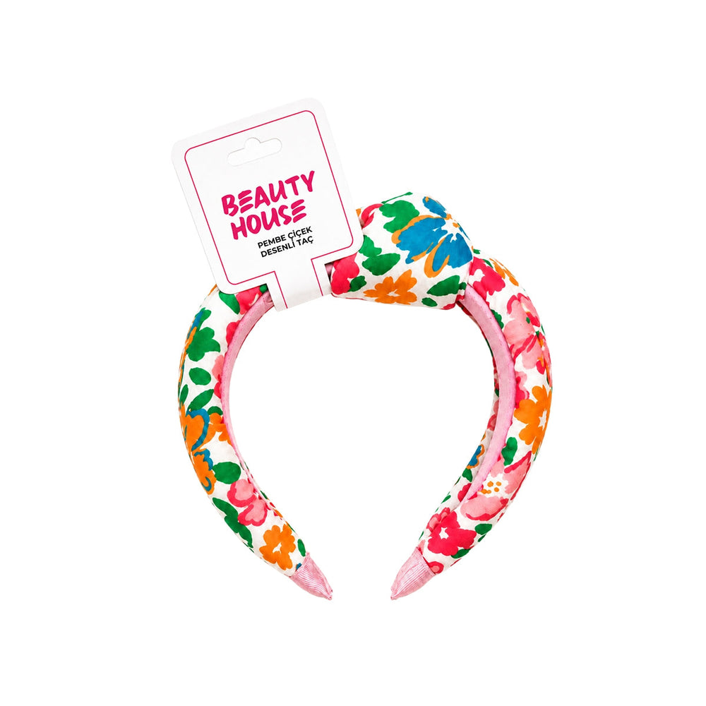 Beauty House Pink Floral Patterned Headband Stylish Hair Accessory