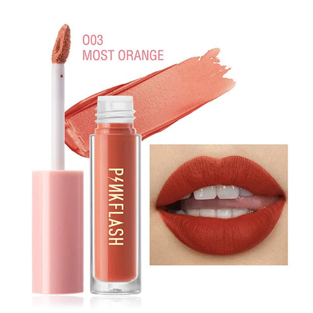Pink Flash Lasting Matte Liquid Lipstick O03 Most Orange 2.6g