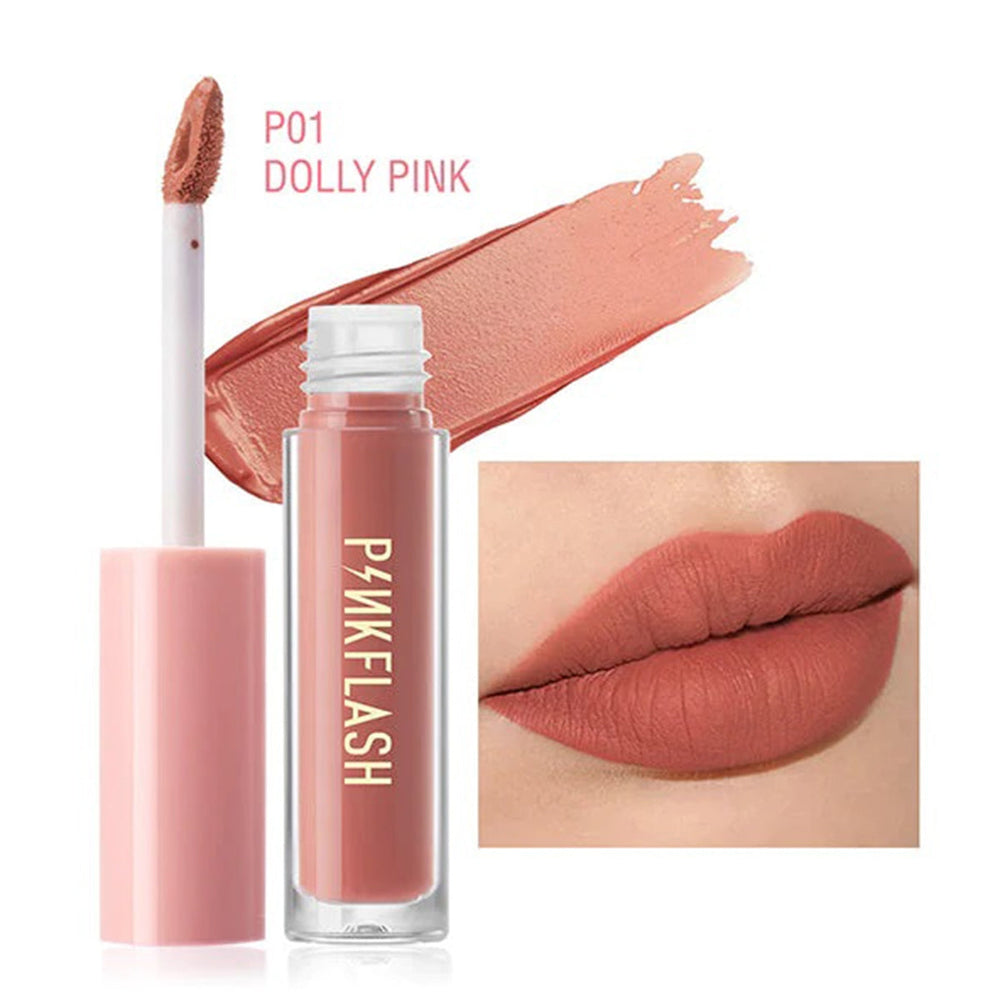Pink Flash Lasting Matte Liquid Lipstick P01 Dolly Pink 2.6g