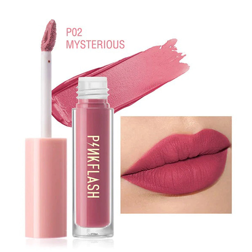 Pink Flash Lasting Matte Liquid Lipstick P02 Mysterious 2.6g