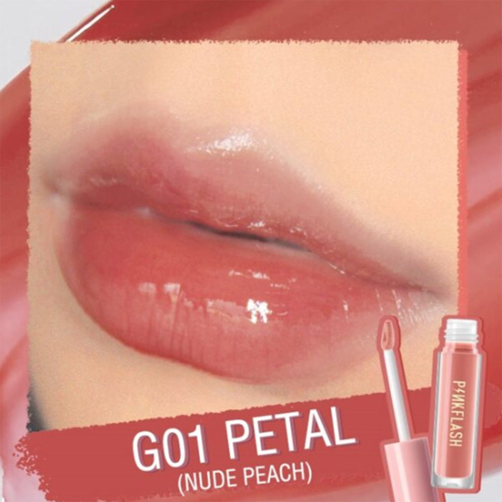 Pink Flash Lasting Glossy Lip Gloss G1 Petal 2.5g