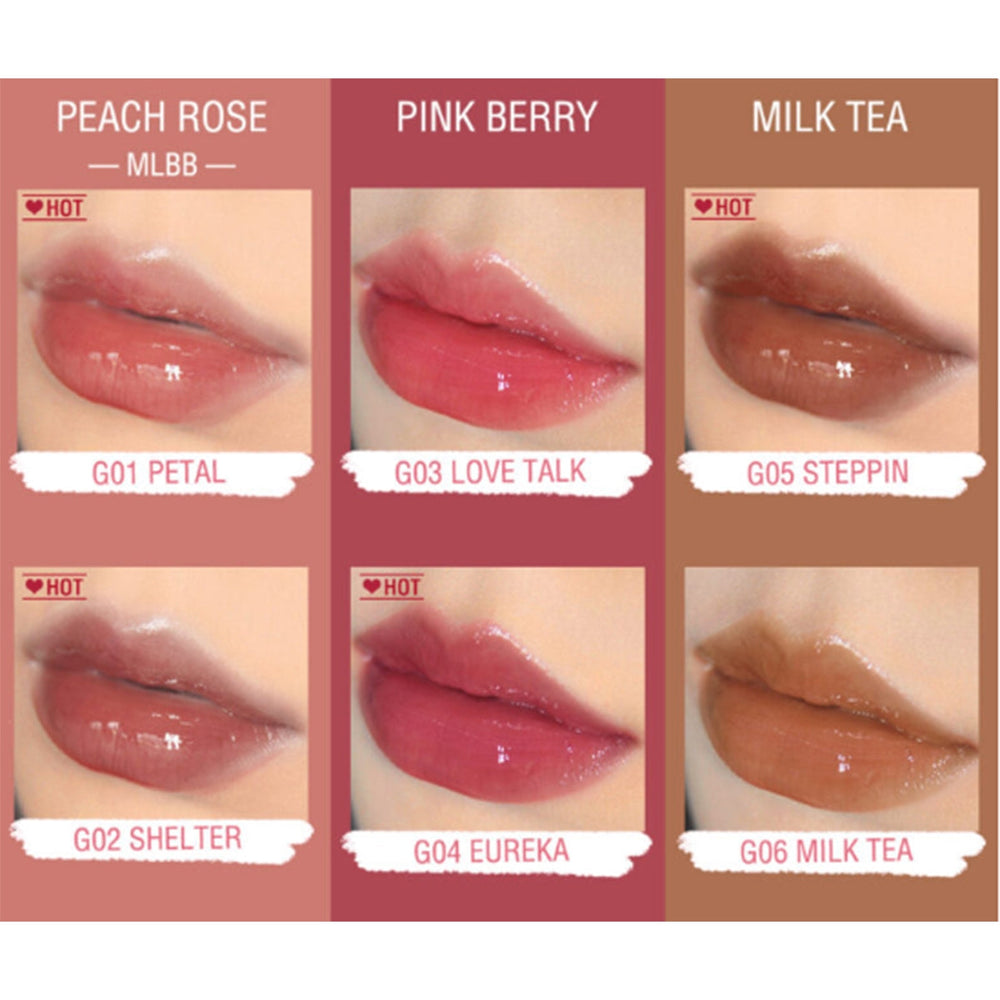 Pink Flash Lasting Glossy Lip Gloss G02 Shelter 2.1g