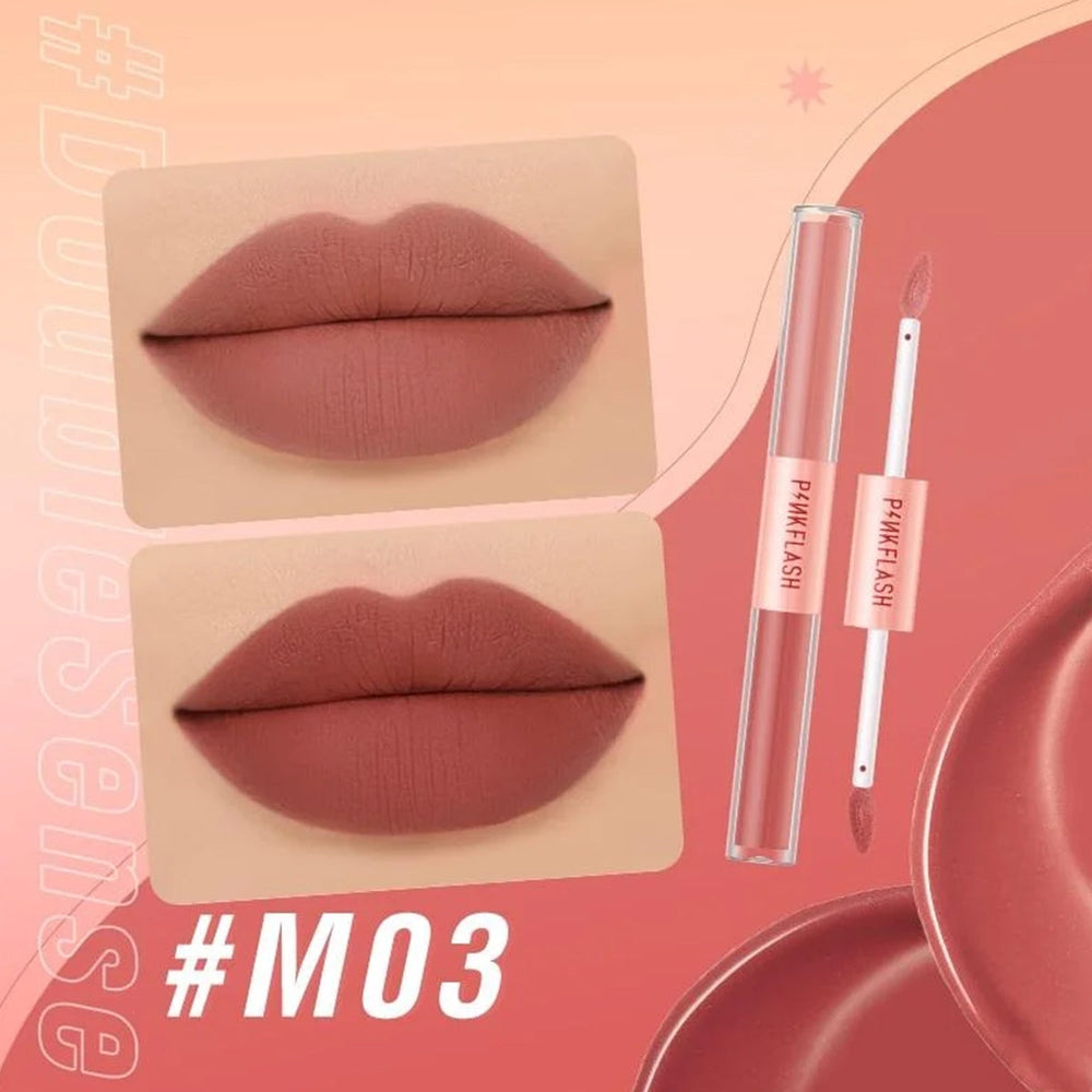 Pink Flash Duo Lip Gloss M03 Matte & Velvet Tint Duo