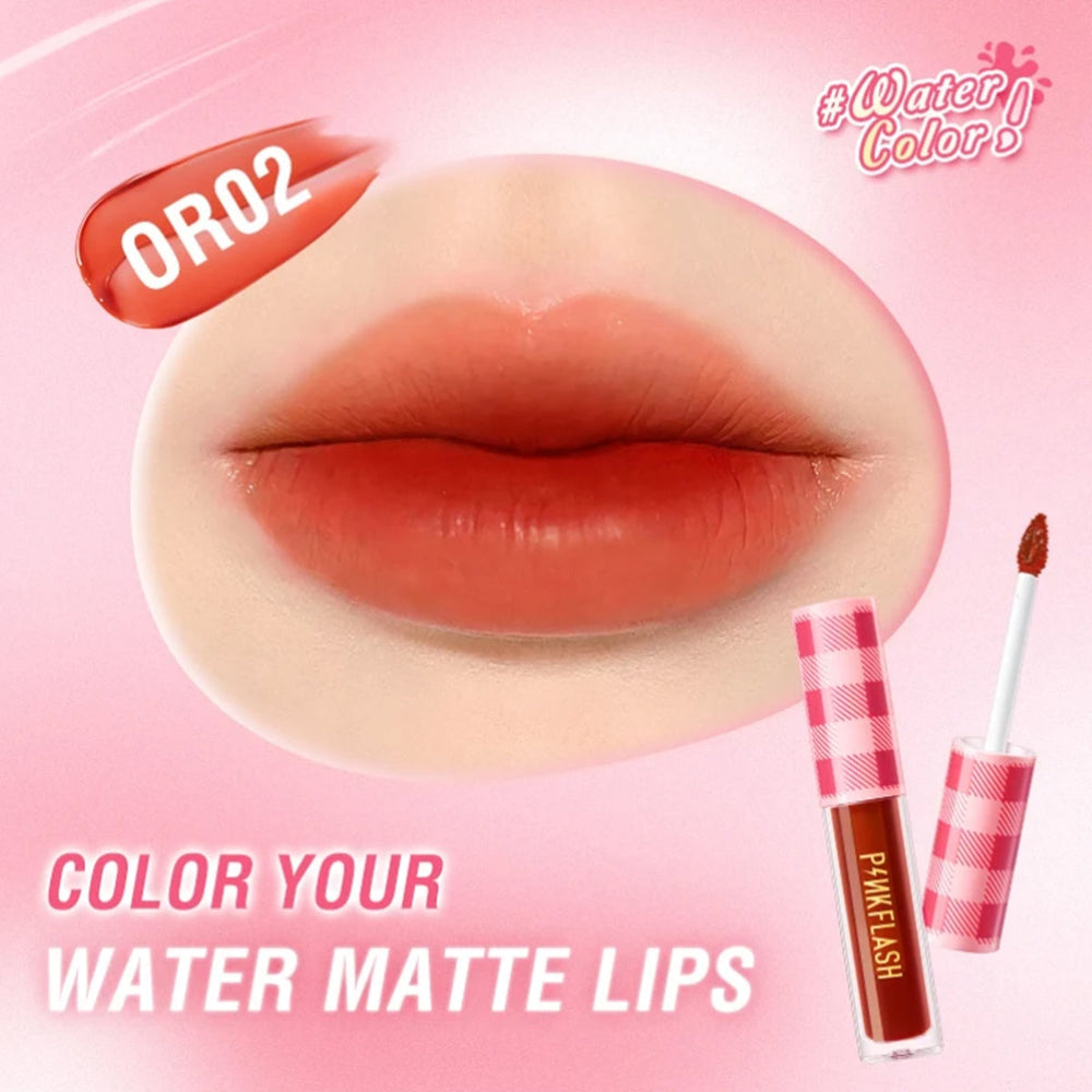 Pink Flash Lightweight Lipstick OR02 Soft Matte Finish 2.4g