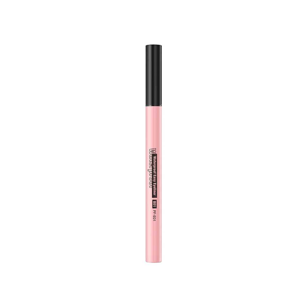 Pink Flash Waterproof Easy Eyeliner 01 Black Long-Wear 0.8g