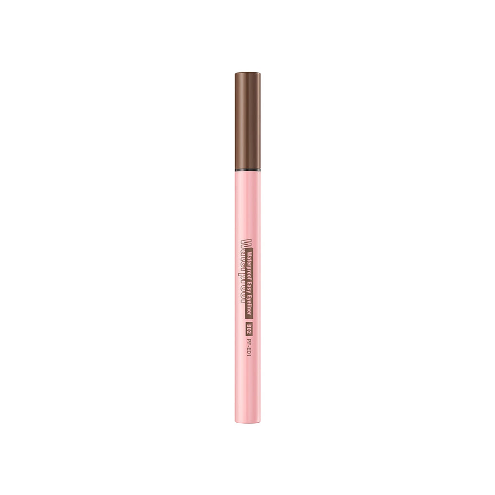 Pink Flash Waterproof Easy Eyeliner 02 Brown Smudge-Proof 0.8g