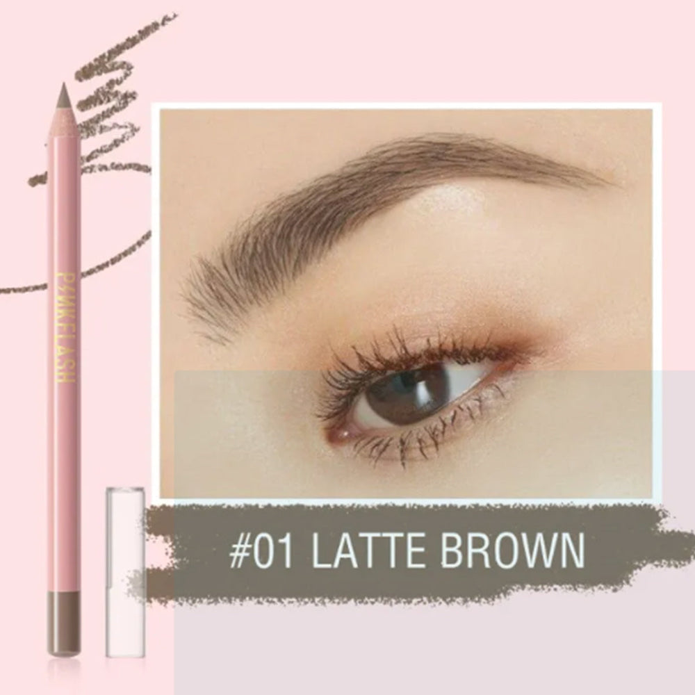 Pink Flash Eyebrow Pencil 01 Latte Brown Waterproof 0.1g