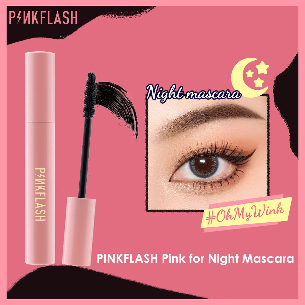 Pink Flash Long Mascara Fiber Lengthening Formula Black