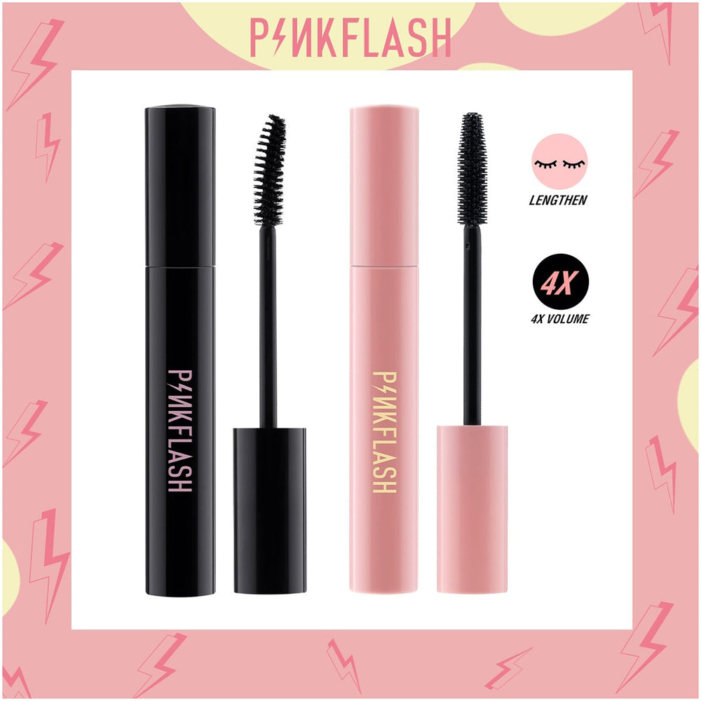 Pink Flash Long Mascara Fiber Lengthening Formula Black