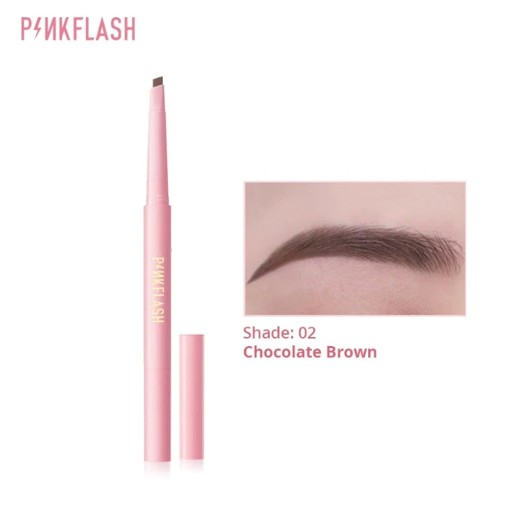 Pink Flash Waterproof Eyebrow Pencil 02 Chocolate Brown 0.1g