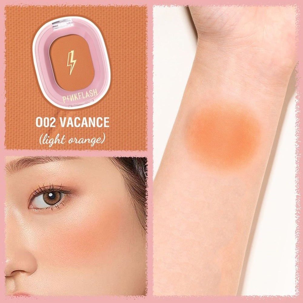 Pink Flash Soft Pigment Blush O02 Warm Orange Matte Finish 1.7g
