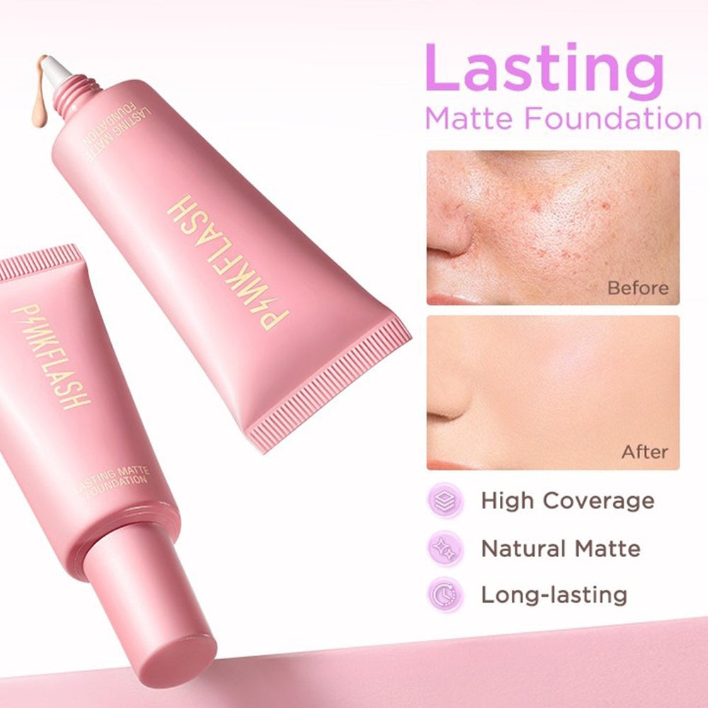 Pink Flash Lasting Matte Foundation Sand Beige 02 20ml