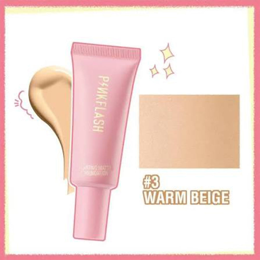Pink Flash Lasting Mat Foundation Warm Beige 03 20ml