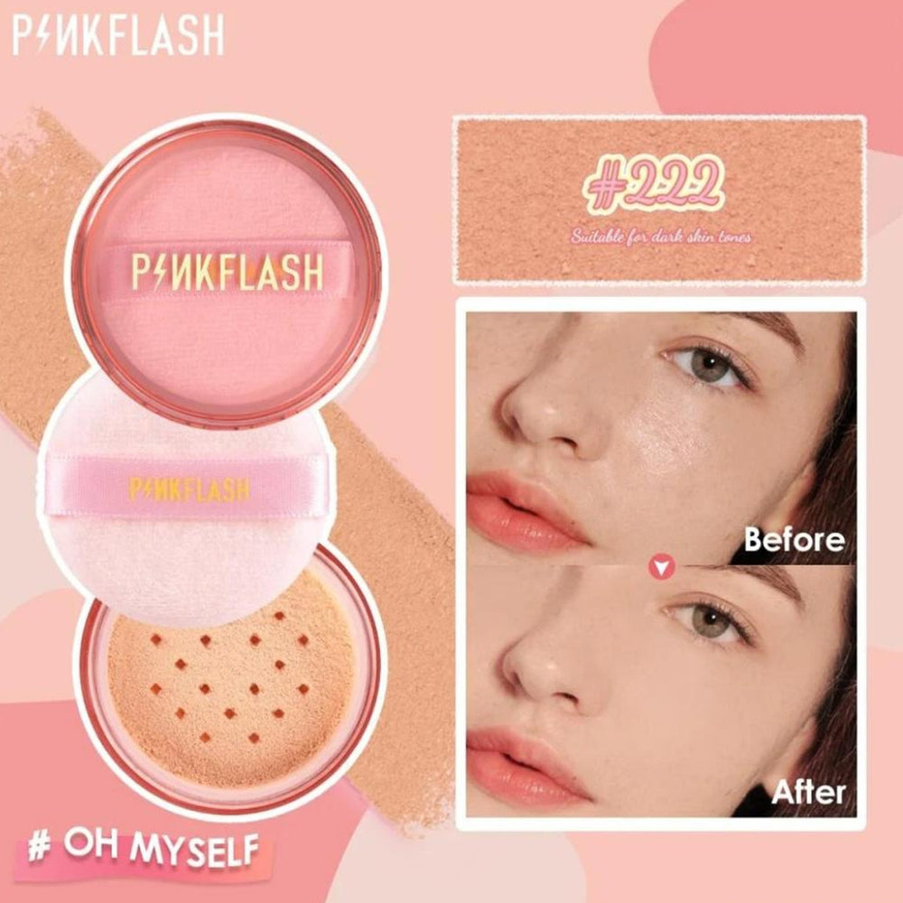 Pink Flash Lasting Matte Loose Powder 22 for Darker Tones
