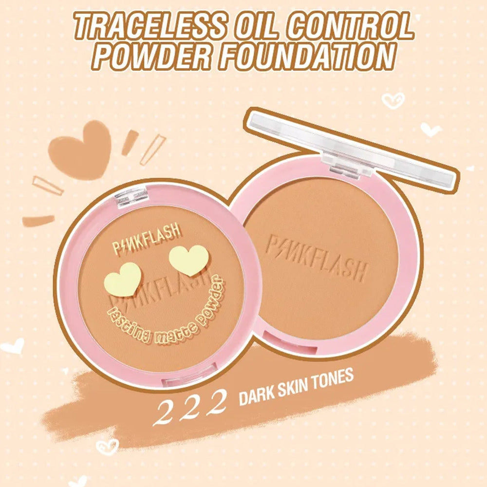 Pink Flash Lasting Matte Pressed Powder 22 Velvet Finish 10g