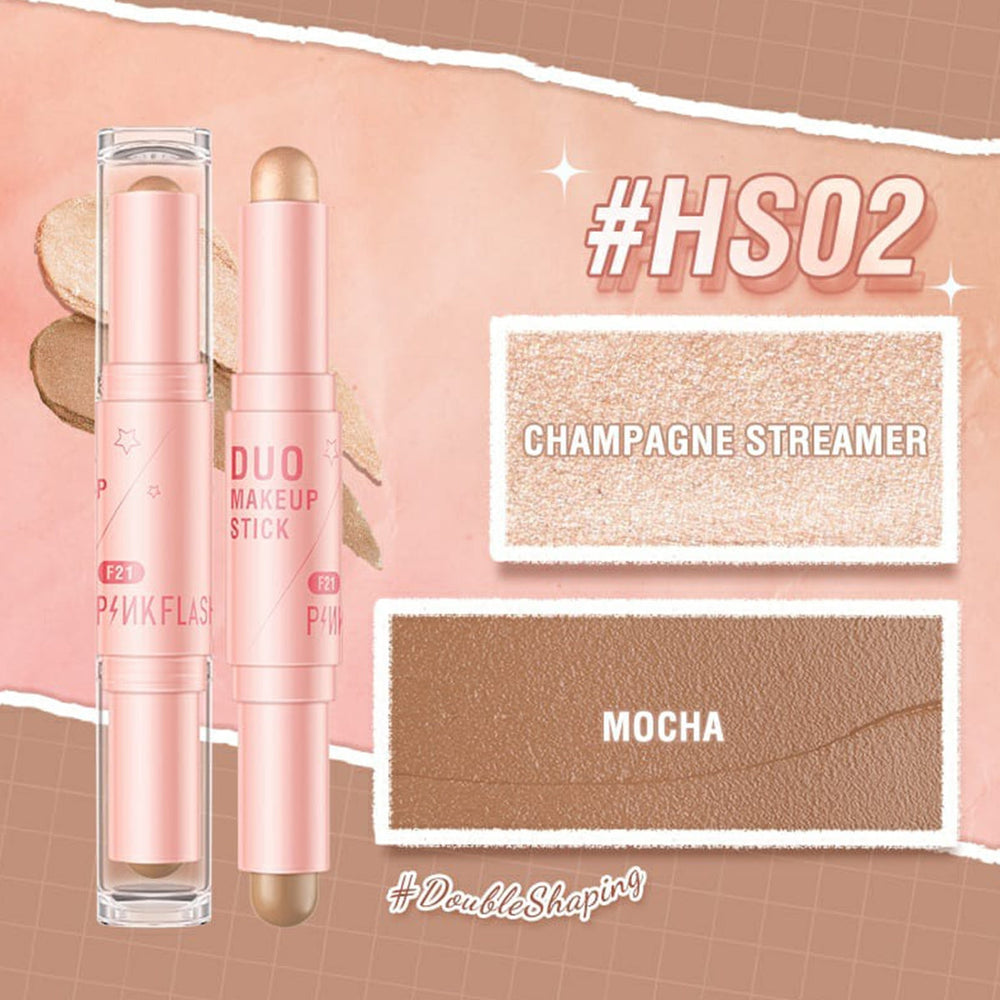 Pink Flash Duo Make Up Pen 02 Contouring and Highlighter Stick