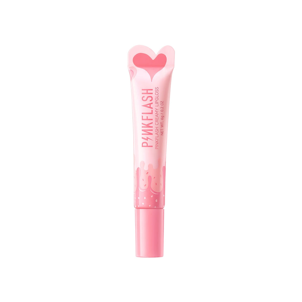 Pink Flash Creamy Lip Gloss Honey Pomelo Nude Glass Finish 2.2g