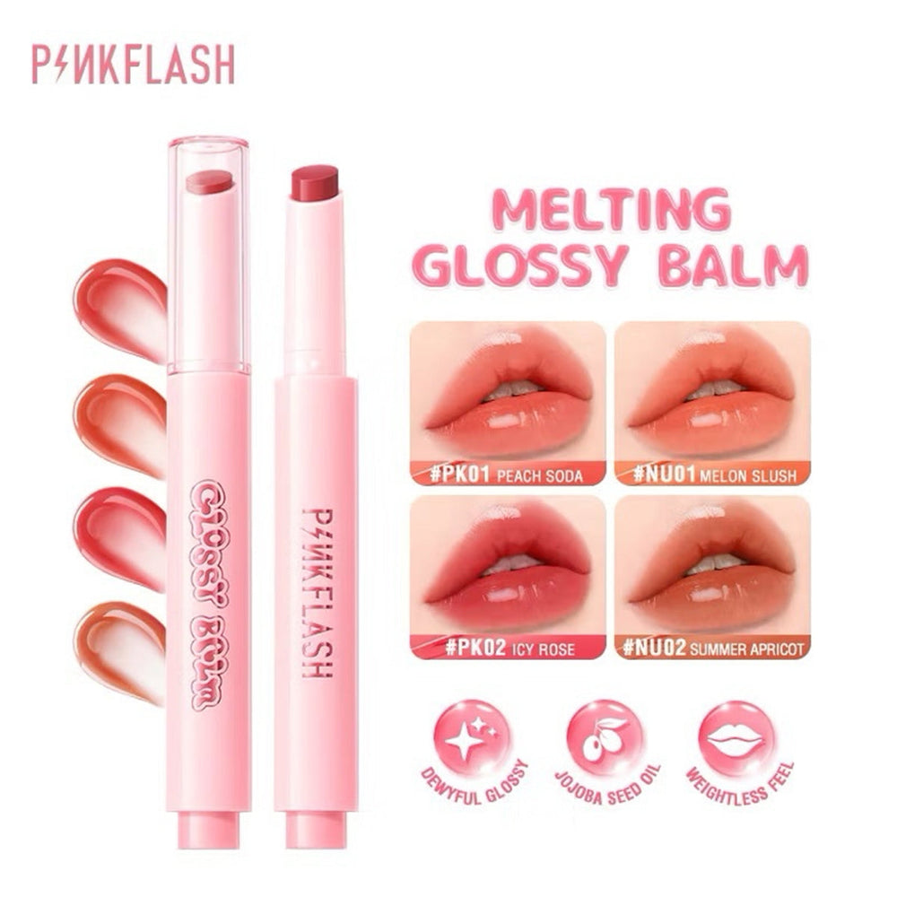 Pink Flash Volumizing Lip Gloss NU01 Peach Nude 1pc