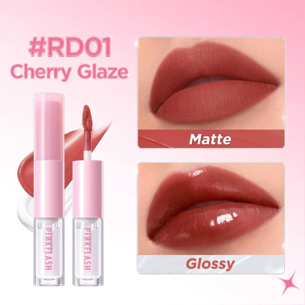 Pink Flash Double Sense Liquid Lipstick & Lip Gloss RD01